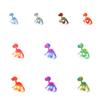 3D Printed Articulated Raptor Skeleton Figurine Dinosaur Bones Poseable ModelToy For Home Office Decors and Collector
