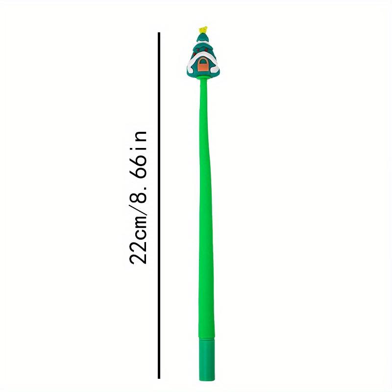 48Pcs Christmas Cartoon Stitch Ballpoint Pen Black 0.5mm Neutral Pen Cute Silicone Decoration Cute Cartoon Style Stationery Gift