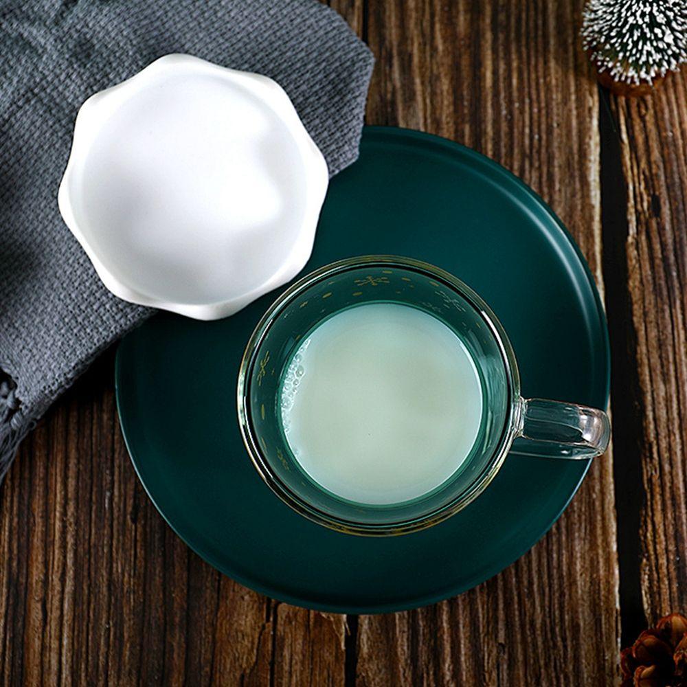 Drinkware Double Layered Christmas Tree Snowflake Glass Cup Glass Mug Milk Cup Christmas Gifts