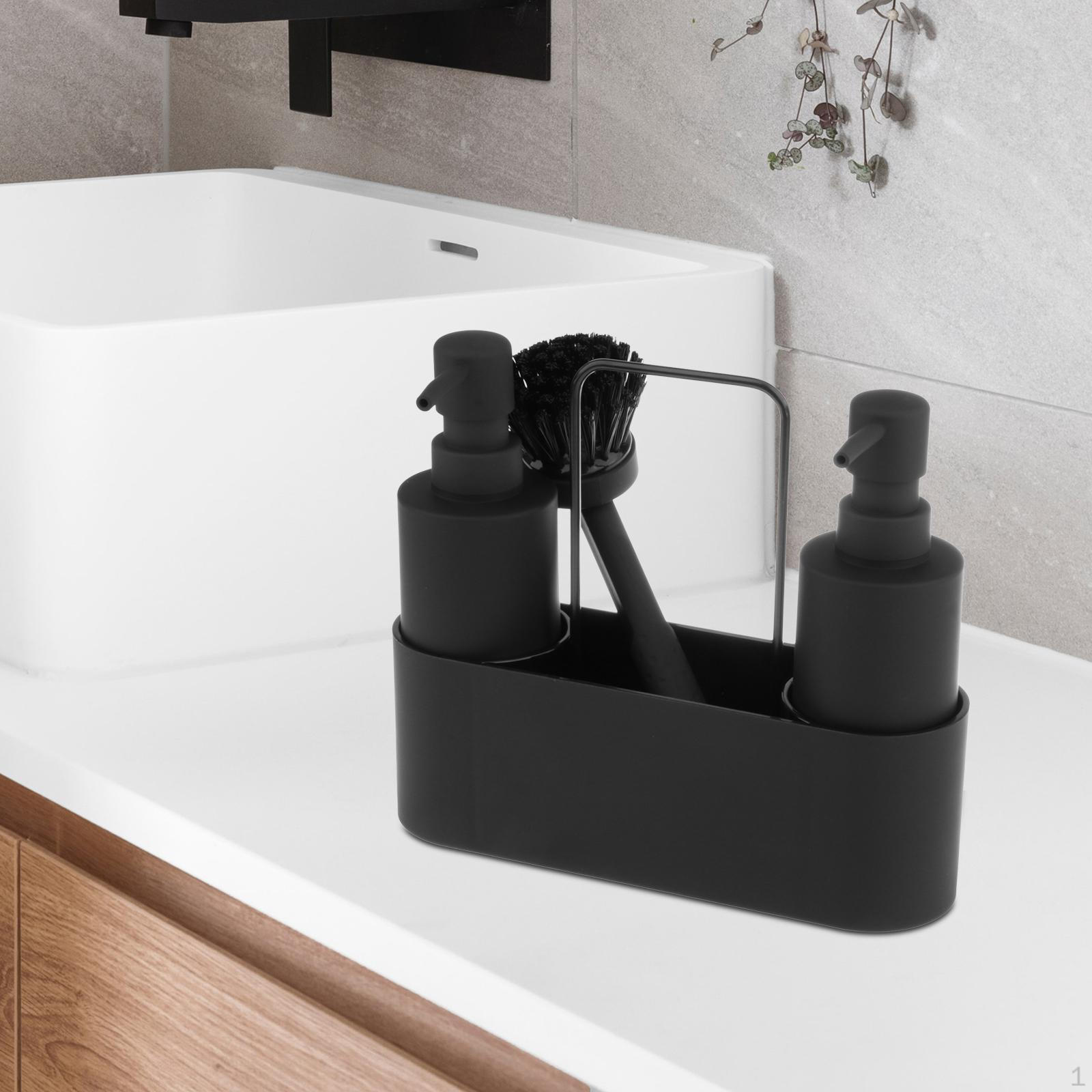 Countertop Organizer Kitchen Soap Dispenser Set,Modern,Sturdy,Dish Dispenser,Liquid Hand Round