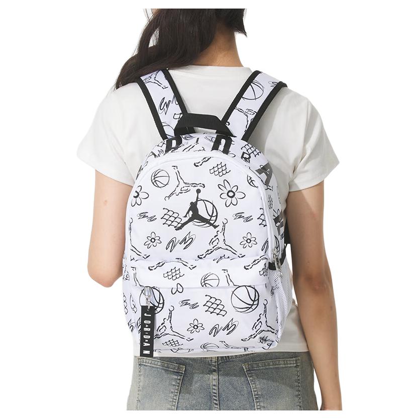 New Jordan Fabric Backpack Trumpets Unisex White JD2533027TD-004