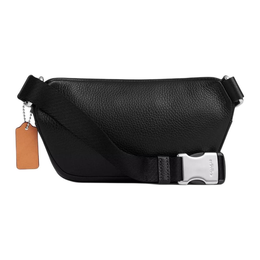 Coach 21 Letter Logo Zipper Closure Iconic Denim Shoulder Crossbody Waist Bag Small Unisex bags Black CQ186-SVBK