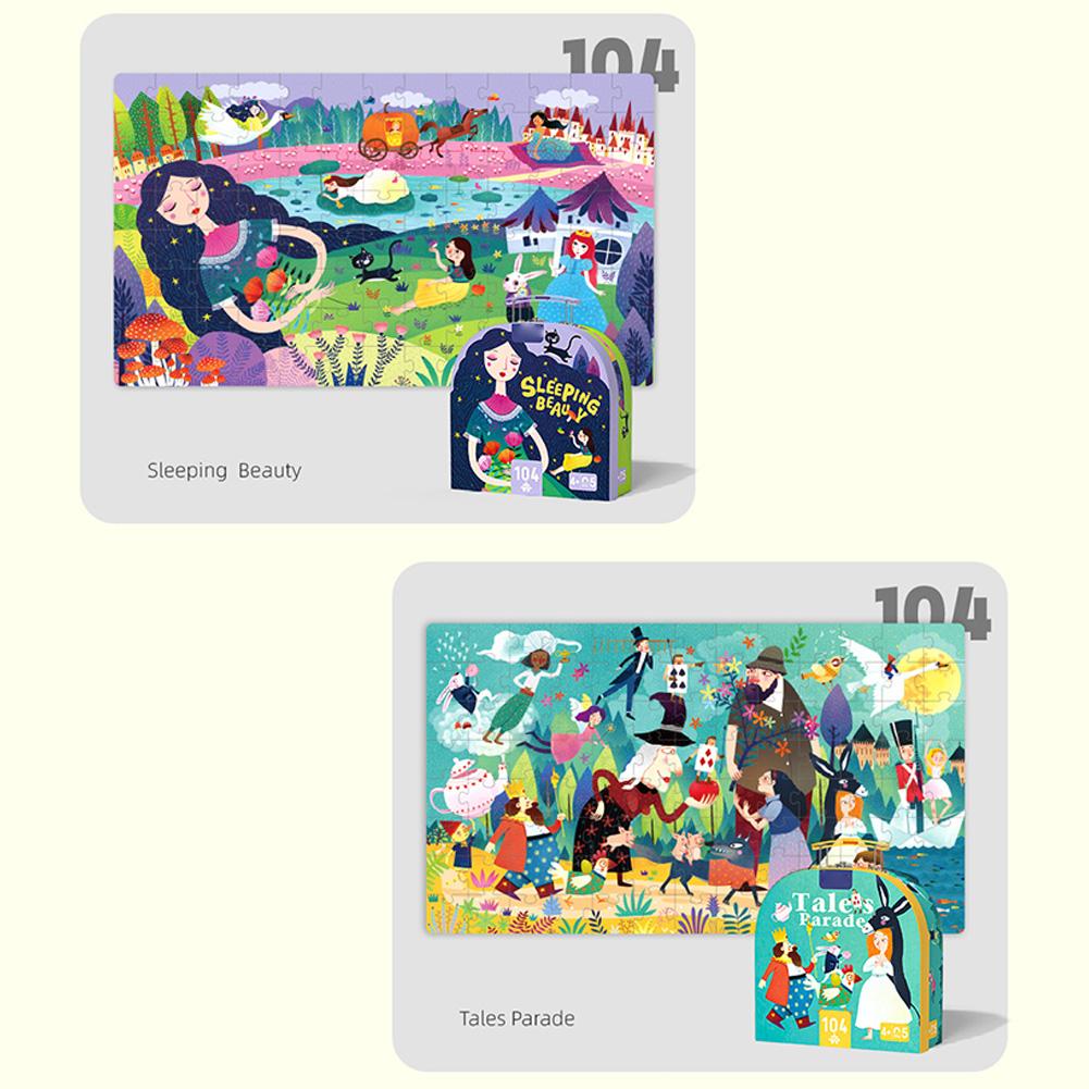 Dinosaur Puzzles For Kids Cartoon Floor Puzzles With Carrying Box Preschool Learning Educational Toys Gifts For Boys Girls