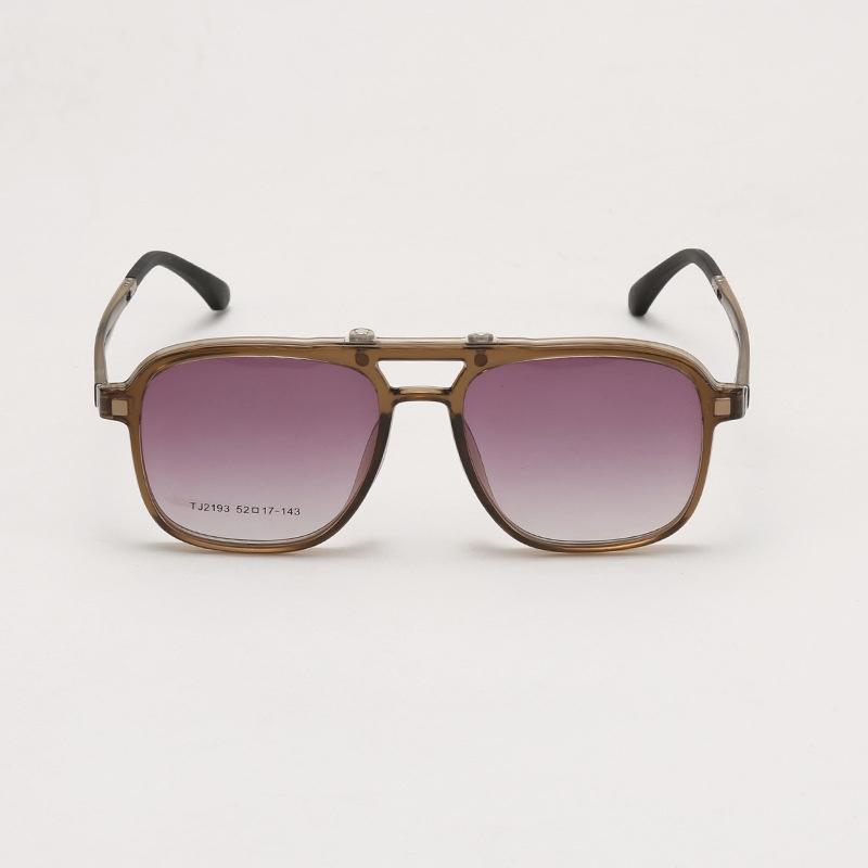 TR90 Magnetic Cover Glasses Double Beam 2-in-1 Men's Glasses Frame Polarized Sunglasses Optical Prescription Frame Women TJ2193