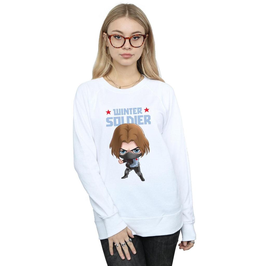 Marvel Womens/Ladies Winter Soldier Bucky Toon Sweatshirt