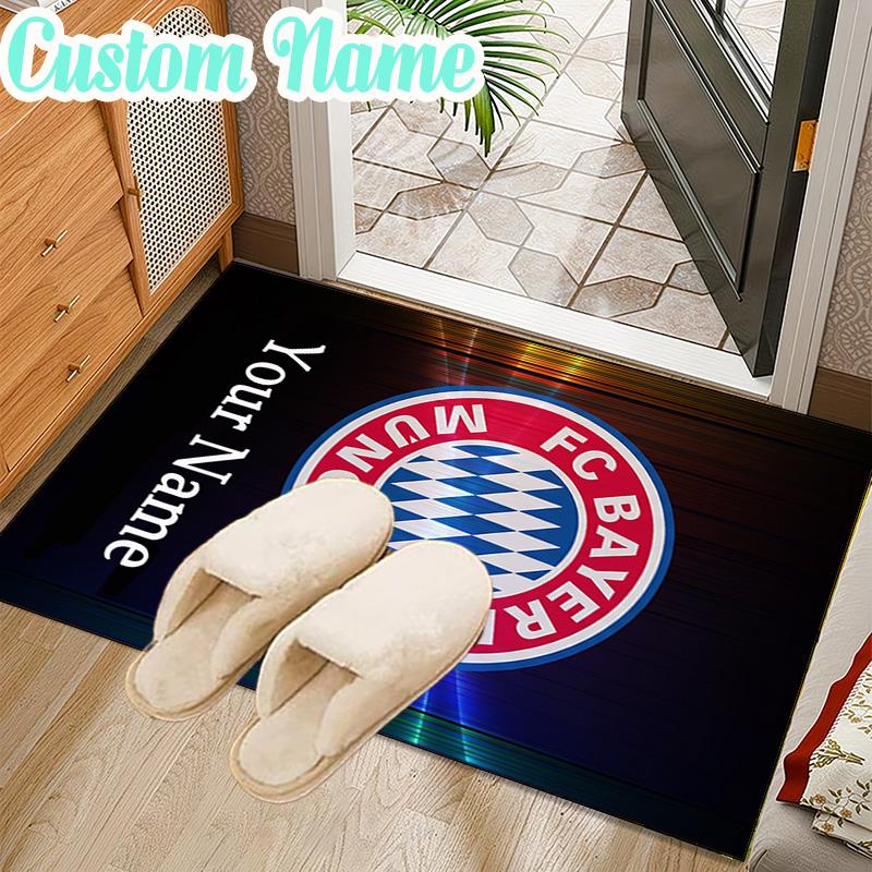 Custom Name Bayern Munchen Logo Design Rug Office Rug Chair Mat Non Slip Carpet Rugs for Bedrooms Dining Room Living Room Home Decor gifts