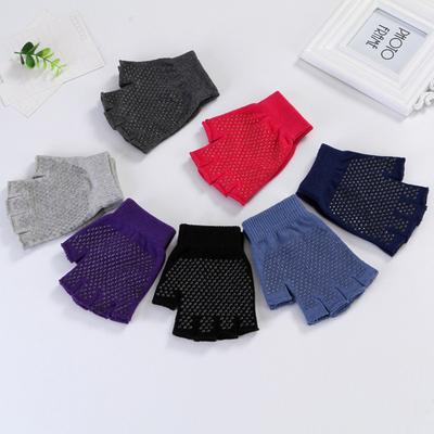 Half Finger Yoga Gloves Non-Slip Dispensing Sweat Absorbing Cotton Sports Gloves