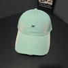 Spring and summer big head circumference embroidery letter M baseball hat versatile wide brim showing small holes in the face peaked cap