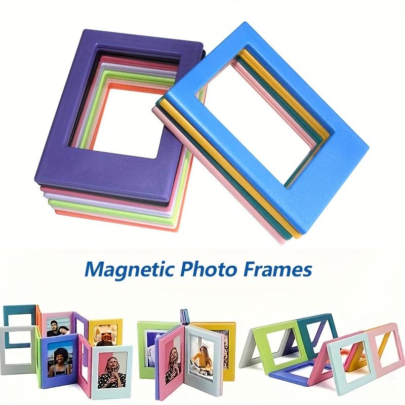 5Pcs Magnetic Photo Frames, 3-Inch Vertical Transparent Polaroid Fridge Magnets, for Wall Door DIY Photo Display