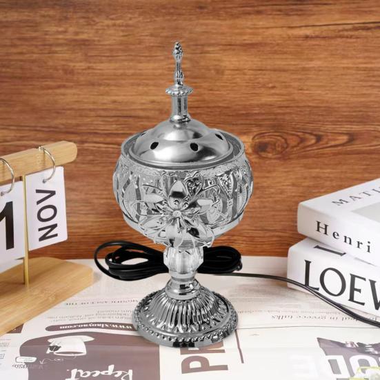 Electric Incense Burner Metal Arabian Style Incense Cone Holder Middle