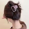 Hair Claw Matte Texture Mini Hair Clip Stable Grip No Flattening Non-Slip Tooth Small Semi-Tied Hair Clip Hair Accessory