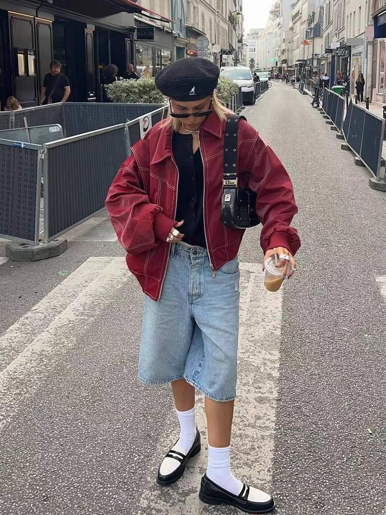 Women's Retro American Long Sleeve Jacket Coat for Autumn/Winter (Style M6285)