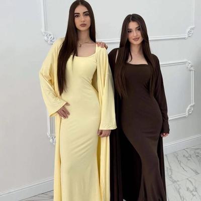 2025 Summer European & American Women's Cape Bodycon Dress - Long-Sleeve, Round Neck, Fashionable