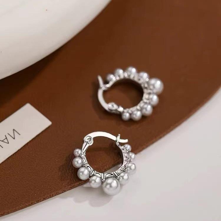 925 Sterling Silver Pearl Stud Earrings, Elegant 2024 Hot-Selling Women's Jewelry