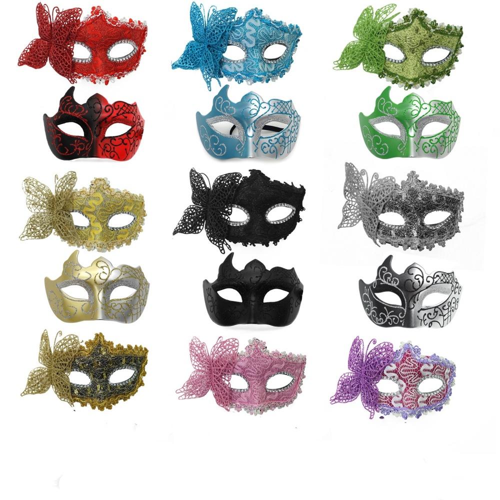 Party Eye Mask Adjustable Men Painted Half Face Mask Lace Women Mask Vintage For Masquerade Parties Weddings Fashion Shows