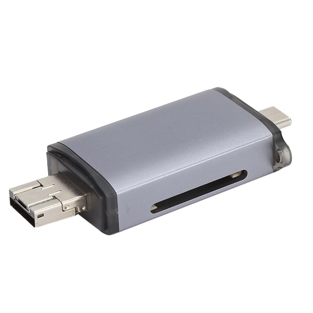 OTG Card Reader USB3.0 TypeC SD TF 6in1 Adapter with Hub 2Head Phone Computer Accessories