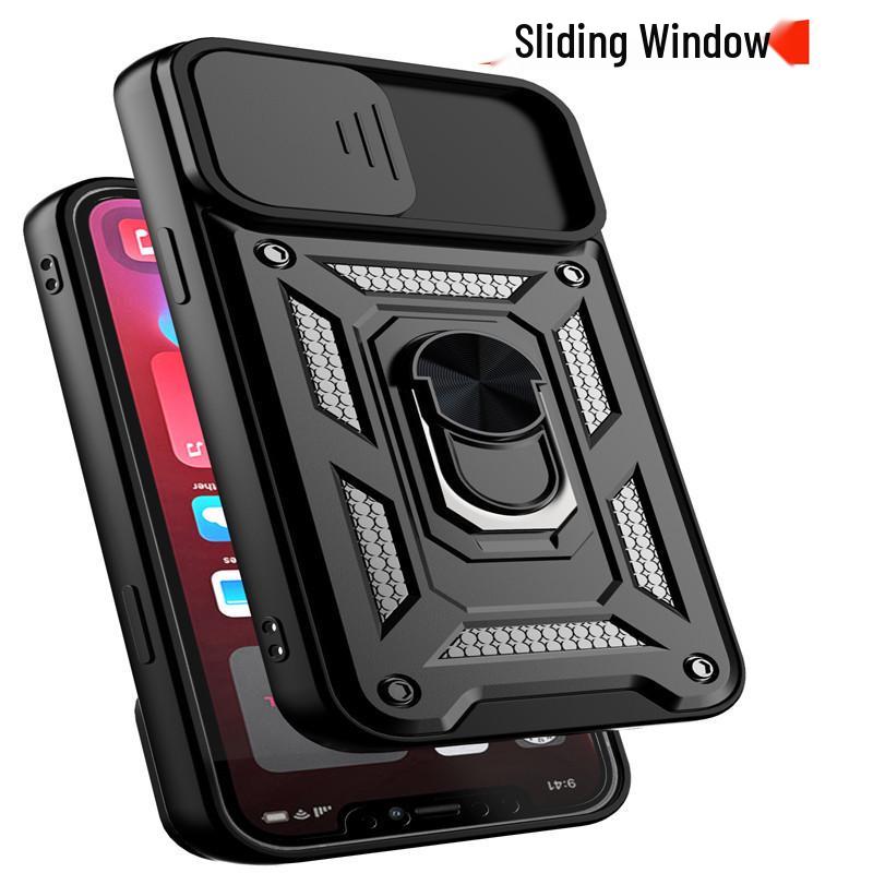 Infinix Hot60/Tenco Pova7 Vertical Flip Window Phone Case with Car Ring