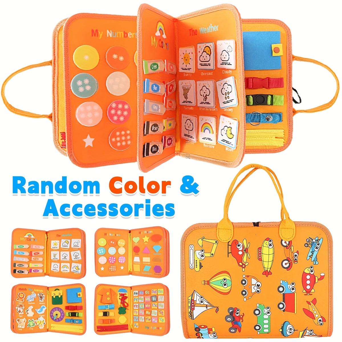 

Busy Board Toys for Girls & Boys Birthday Gifts, Educational Travel Toy, Preschool Activities for Learning Fine Motor Skills оранжевый