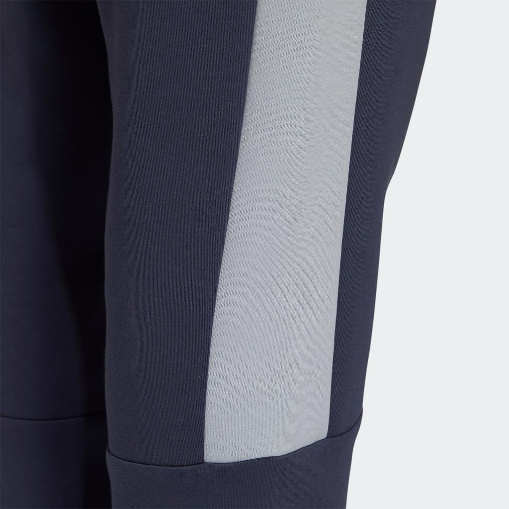 Adidas Block Knit Pants With Elastic Cuff And Logo Print Men Bottoms Blue HM2988