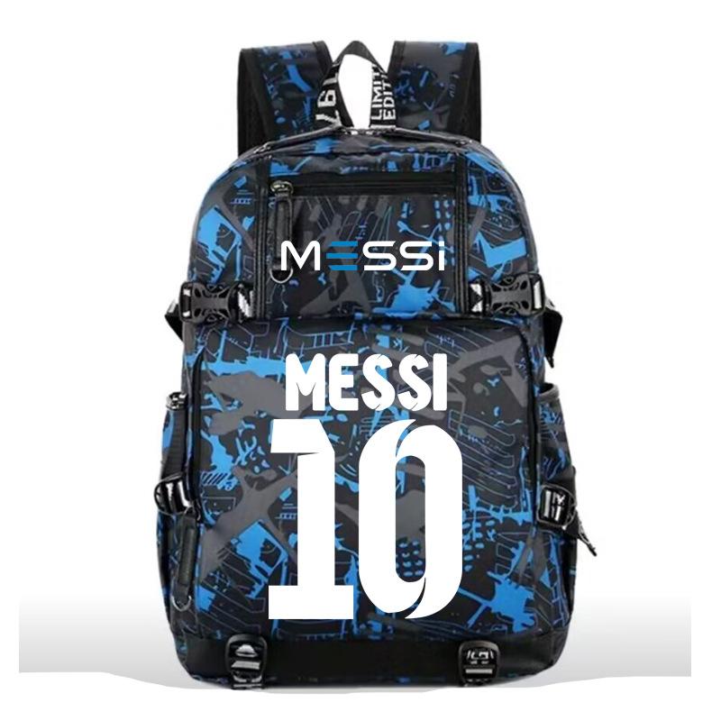 2023 football star Mbappe USB large capacity youth student schoolbag men and women leisure travel shoulder back
