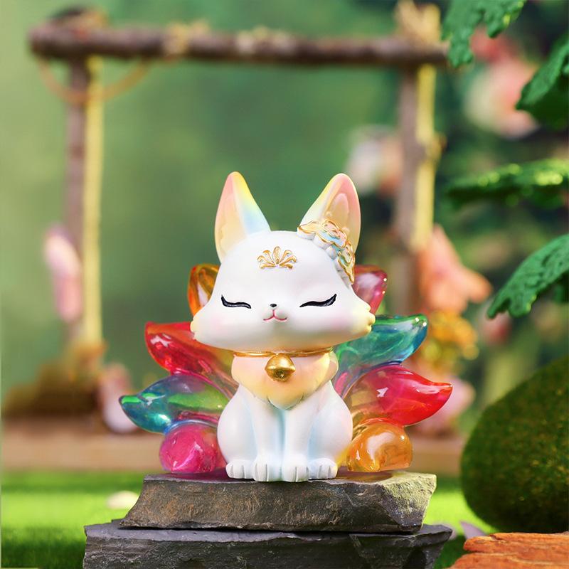 Nine-Tailed Fox Blind Box New Mountain Sea Cartoon Figurine Trendy Toy Desktop Ornament For Home Anime Figure Mystery Box Toys