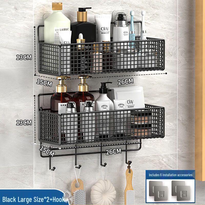LIEI Suction Cup Wall-Mounted Bathroom Shelf