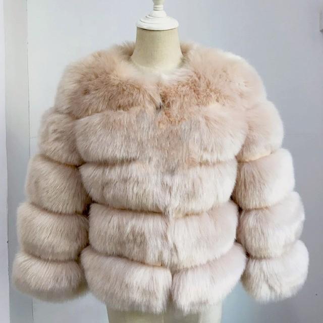 Fur European And American Imitation Fox Fur Imitation Fur Jacket Women'S Short Long-Sleeved Fur Artificial Fur, Fur Women