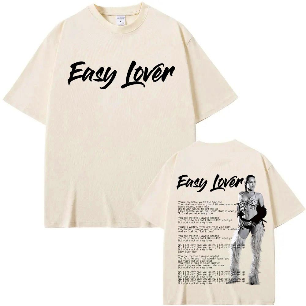 

Miley Cyrus Easy Lover Tshirts Graphic Print Tshirts Unisex Women Fashion Casual Rock Streetwear Cotton Short Sleeve High Quality S