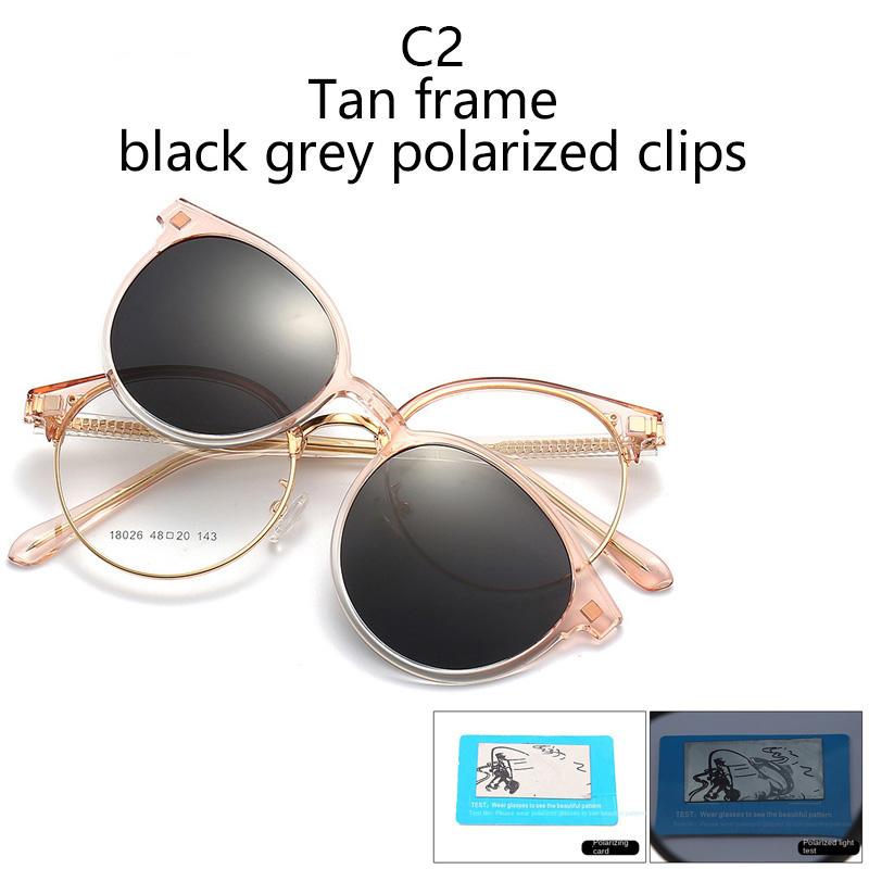 2 IN 1 Polarized Sunglasses Cycling Mmirror Multiple Clip-On Glasses Dazzling Fashion Sunglasses For Women Myopia Frame