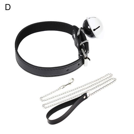 Opaska na kołnierz Seksowny metalowy dzwonek ze sztucznej skóry Wygodny pasek na szyję do sypialni