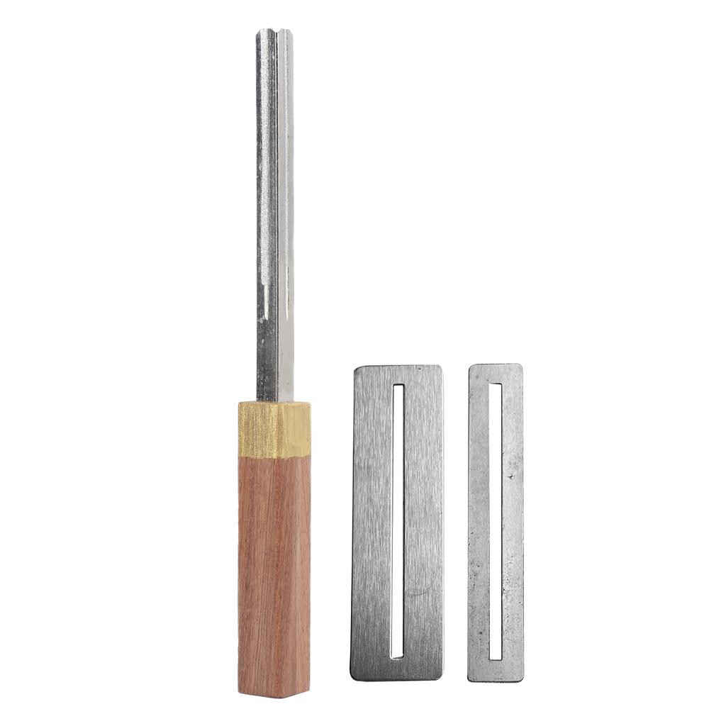 Guitar Fret Crowning Dressing File Solid Wood 4 Slots Frets Repairing Tools with 2 Protection Films