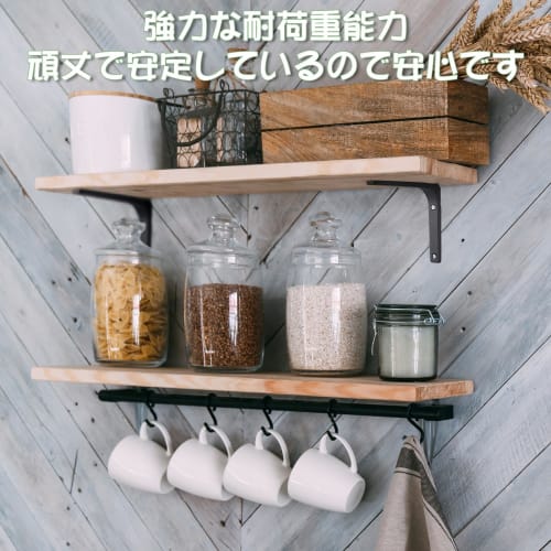 Yorkereynom Shelf Brackets, Set of 6, Shelf Support Brackets, Wall-Mounted Hanging Shelf Brackets, L-Shaped, Stainless Steel, 25kg Weight Capacity, Sc