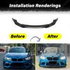 For BMW F87 M2 2016 2017 2018 2019 2020 2021 3PCS Car Front Bumper Spoiler Lip Splitter Guard Protector Exterior Accessories