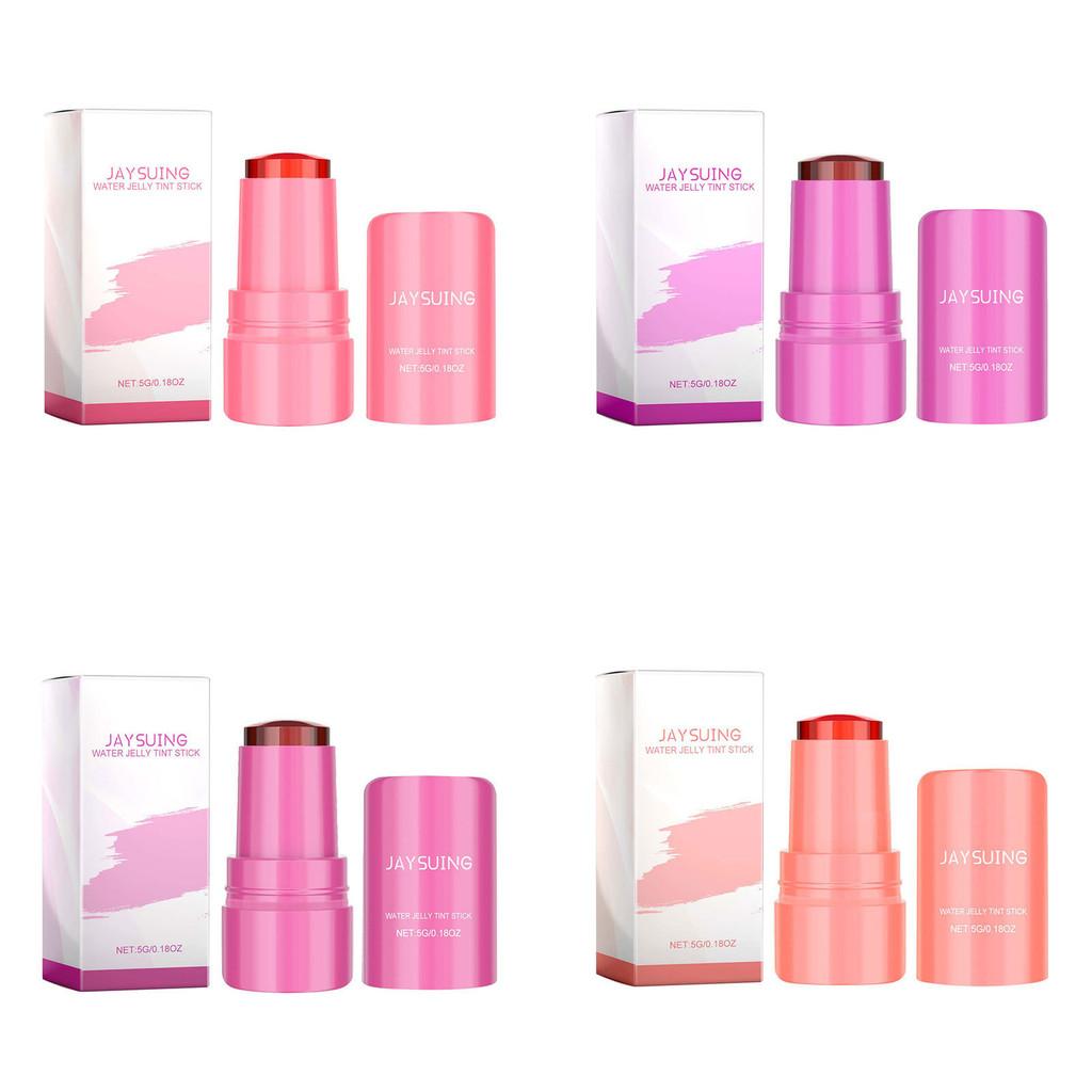 Jaysuing Coral Color Two-in-one Blush And Lip Gloss Stick For Radiant Skin