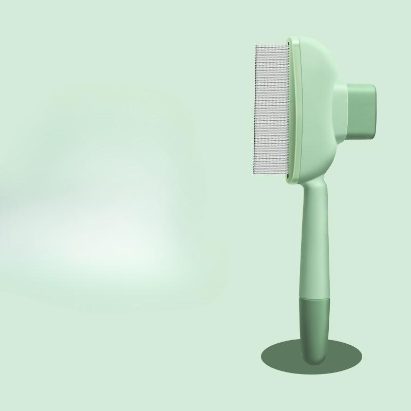 

Pet Comb, Dog Long-handled Massage Comb, Flea Comb, Cat Plastic-shaped Close-toothed Comb, Large Dual-purpose Cat Comb зелёный