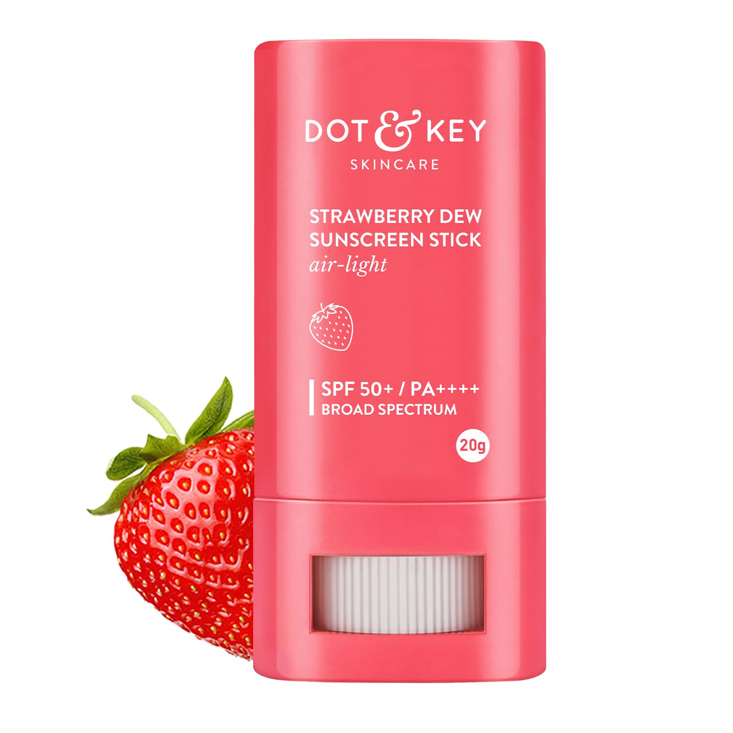 

Dot & Key Strawberry Dew SPF 50 Sunscreen Stick 20g Pack of 1 | Hydrating, Mess-Free, No White Cast, Broad Spectrum UV Protection