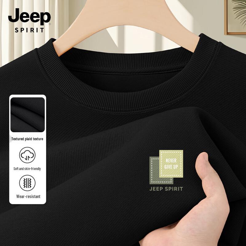 JEEP SPIRIT Men's 2025 Loose Fit Round Neck Sweatshirt