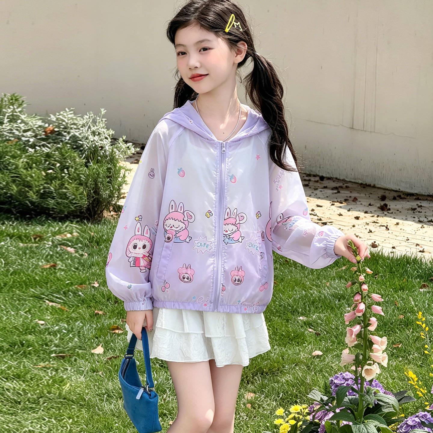 2026 Stylish Girls Summer Sun Protection Jacket - Lightweight Children s Top 140