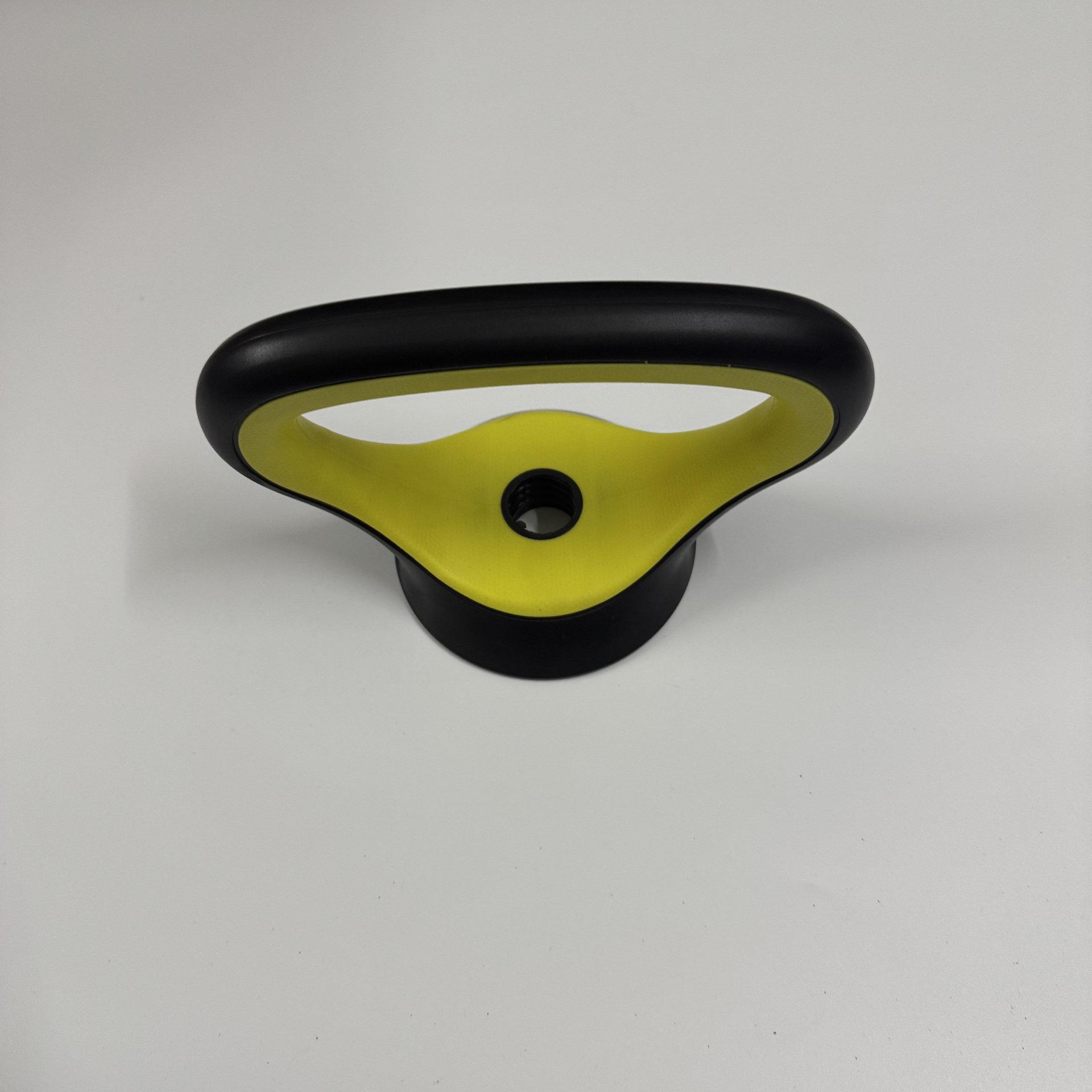 Rubber-Coated Adjustable Kettlebell Handle and Dumbbell Connector for Fitness and Push-Up Support