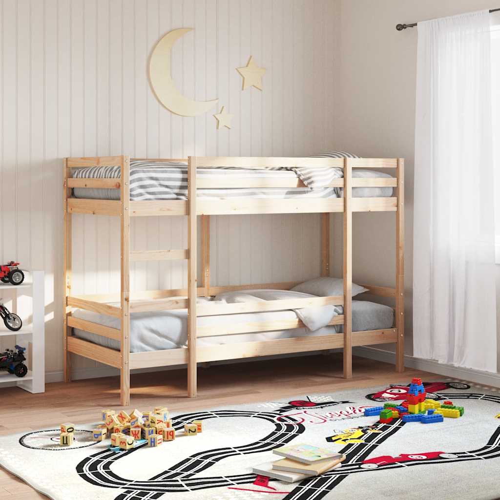 Bunk Bed Without Mattress 90 X 190 Cm Solid Pine Wood
