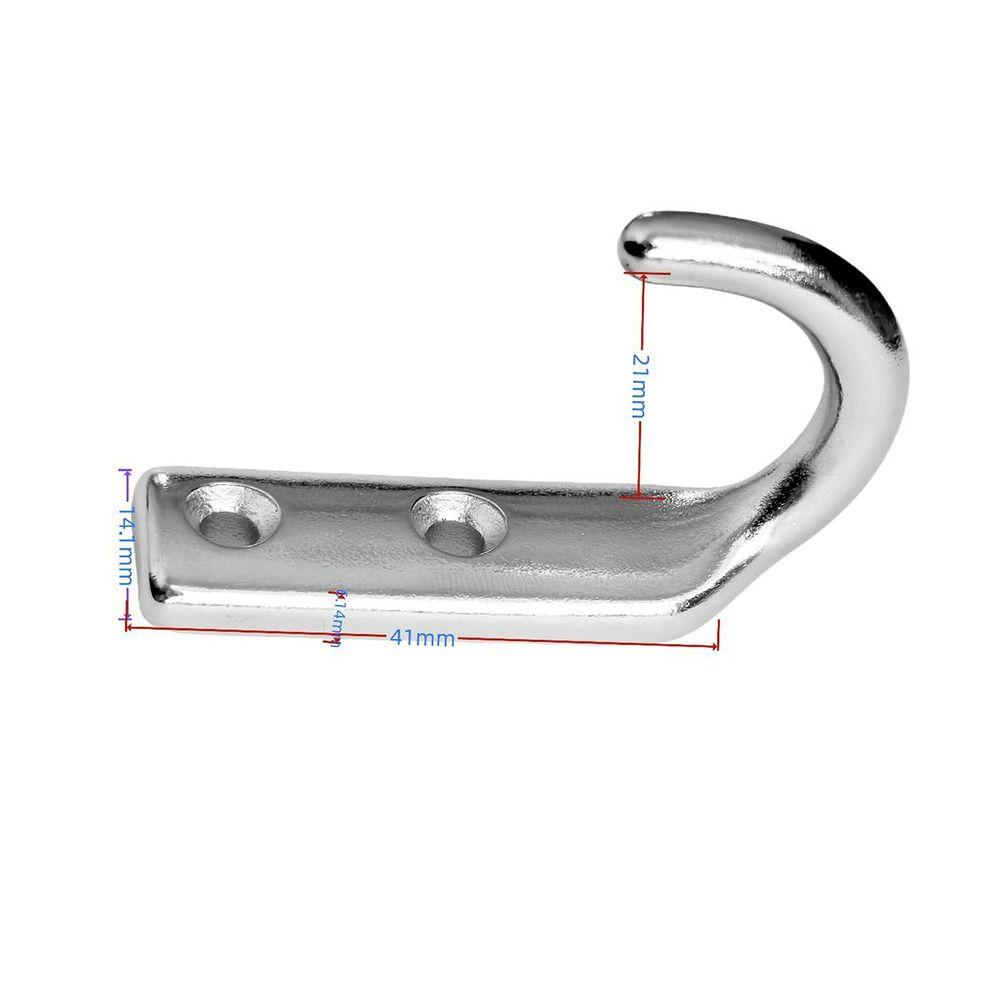 2pcs Heavy Duty 316 Stainless Steel Wall Hooks Screw Mount Rust Proof Wall Hanger Corrosion Resistant J-Type Hooks Home
