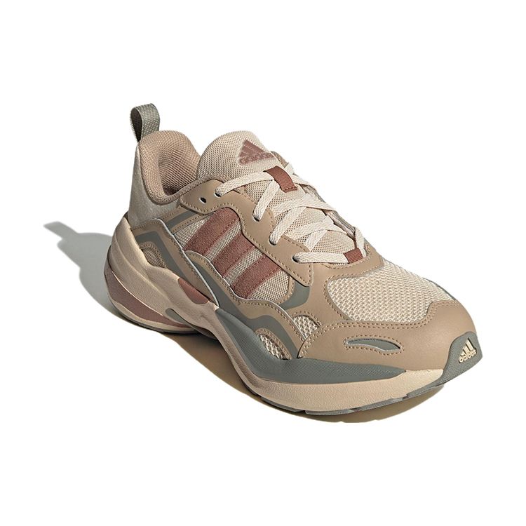 Adidas Maxxcetus Thick Sole Comfortable Fabric Non-Slip Wear-Resistant Low-Top Running Shoes Unisex Sneakers Beige ID0645