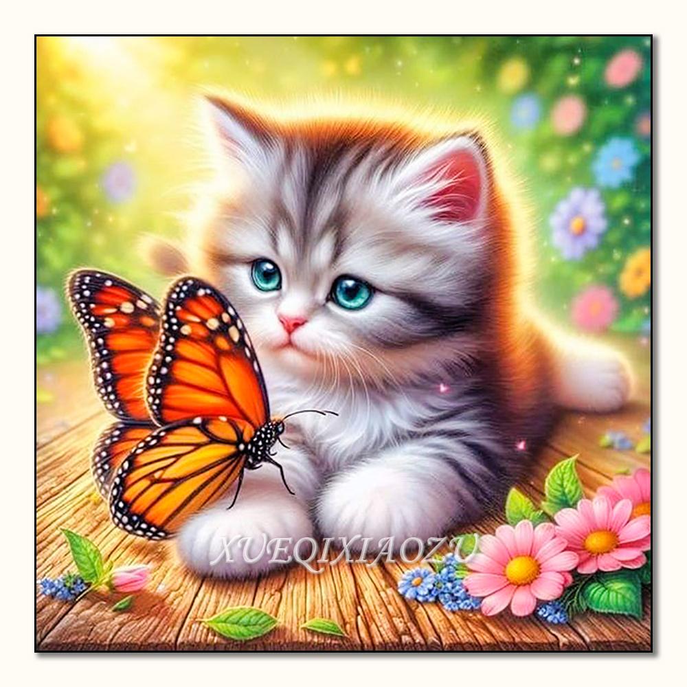 5D Diamond Painting Animal Dog Tiger Cat Cross Stitch Mosaic Kits Home Decoration Wall Stickers DIY Handmade Gift