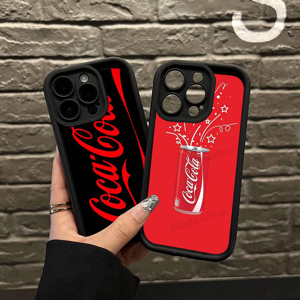 C-COCA Logo C-COLAS Phone Case For IPhone 11 12 13 16 15 17 14 Pro Max Soft Funda Silicone Cover