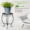 Metal Plant Stand Metal Tall Plant Stand 15-Inch Decorative Planter Rack Round Flower Shelf for Bedroom Garden Porch Patio
