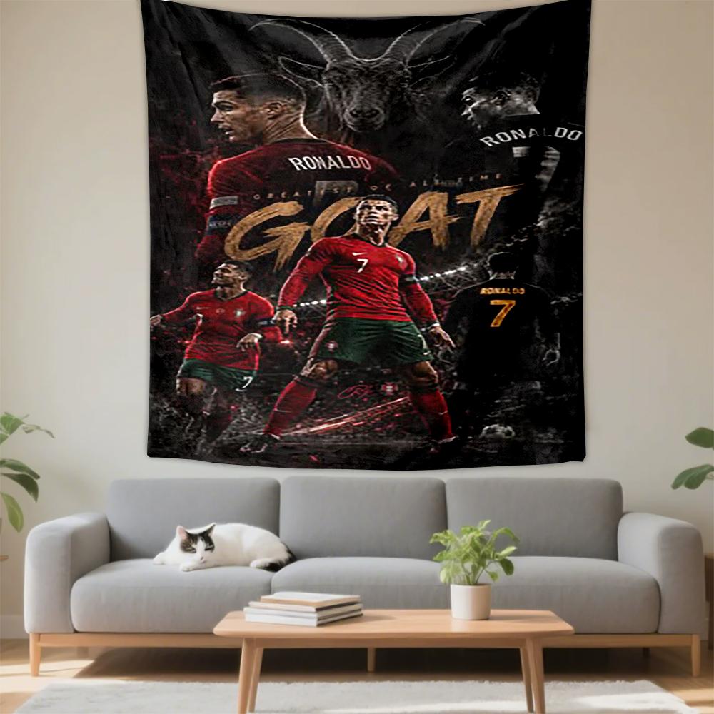 Tapestry Cristiano Ronaldo Portugal GOAT Greatest Poster Wall Hanging