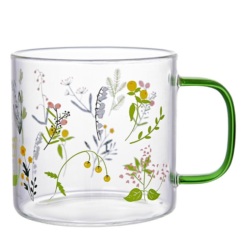 Hochtemperaturbeständiges Glasbecher-Set - Stilvolle Saft- & Milchbecher mit Henkeln (Ausgabe 2025)