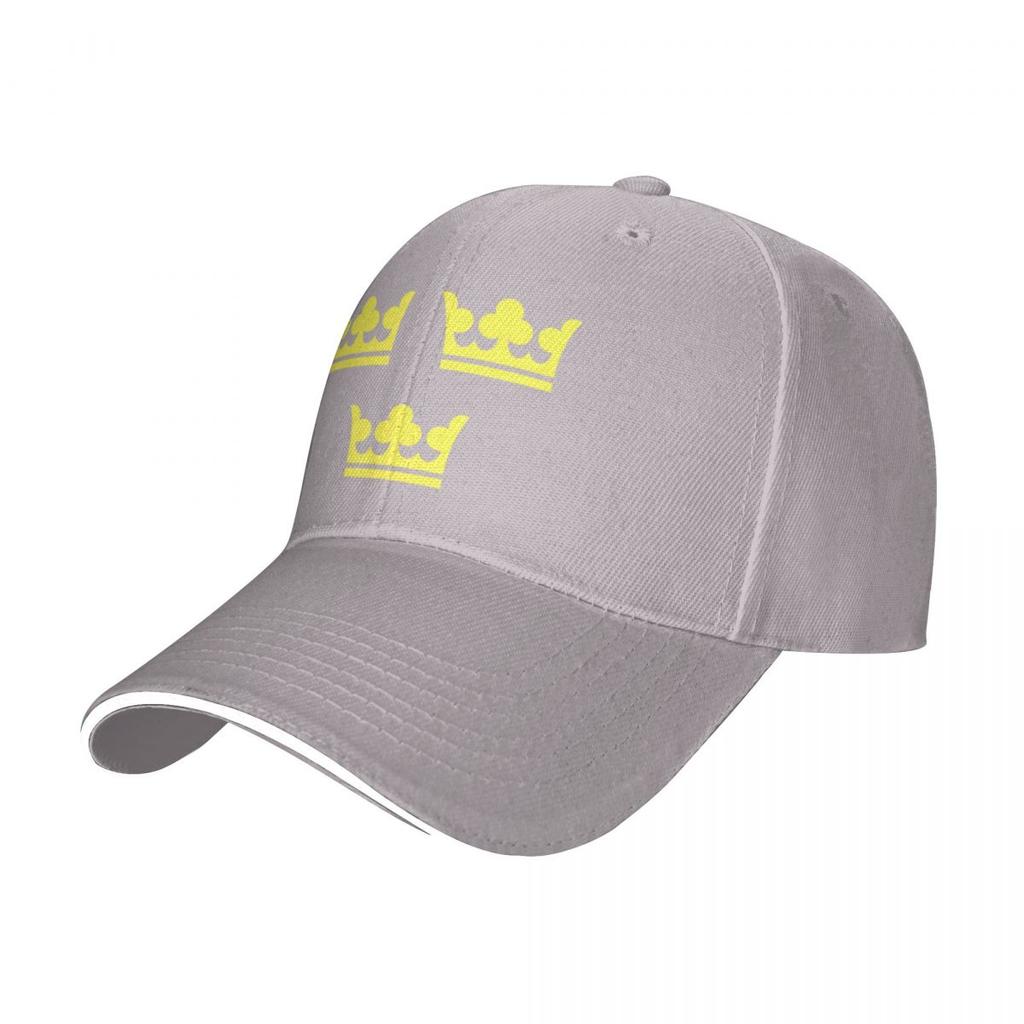 Tre kronor, Sveriges vapen, gult tryck (Sveriges Tre Kronor)Keps Baseball Keps golf Man hatt Dam