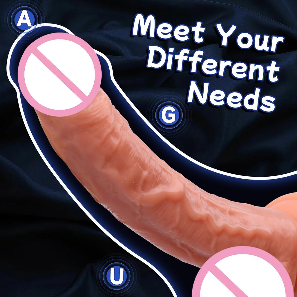 Soft Realistic Thick Huge Dildo Gay Adults Sex Toy for Women Suction Cup Big Dick Anal Plug Vaginal Masturbators Silicone Penis