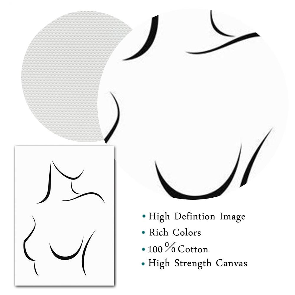 Abstract Canvas Painting Line Naked Woman Wall Art Poster Nordic Posters And Prints Minimalist Wall Pictures Bedroom Decoration